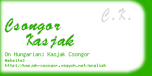 csongor kasjak business card